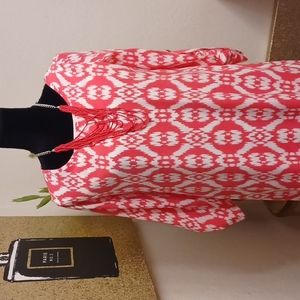 Pink & White Shift Dress